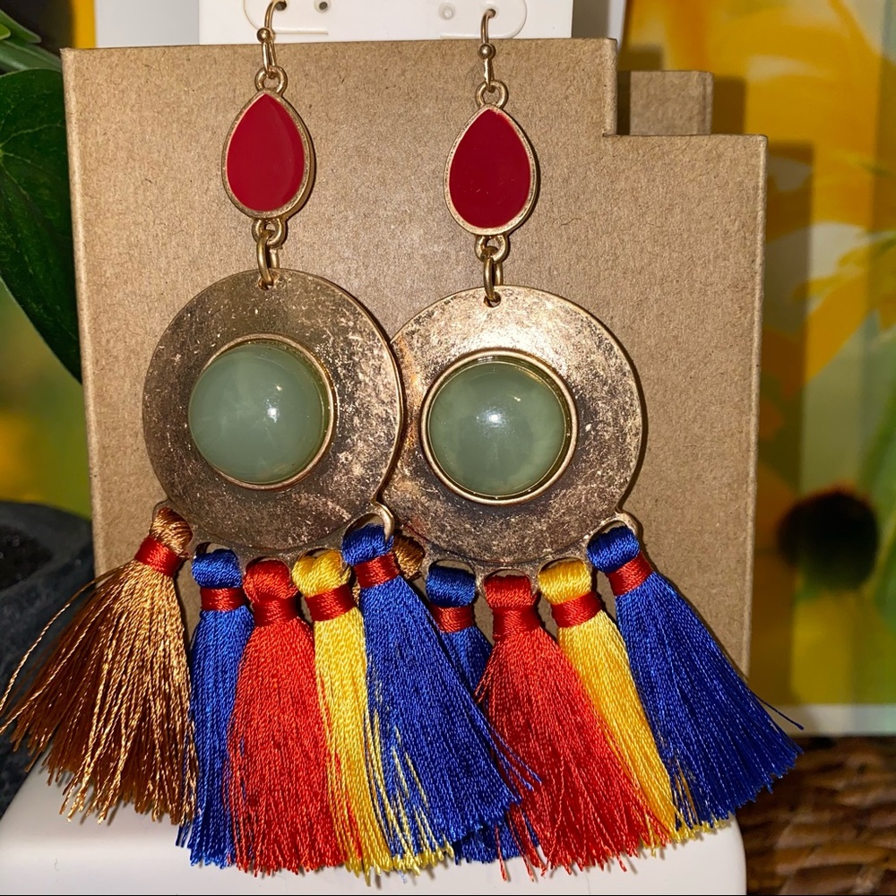 Bold tassel earrings fall boho big bold beauties